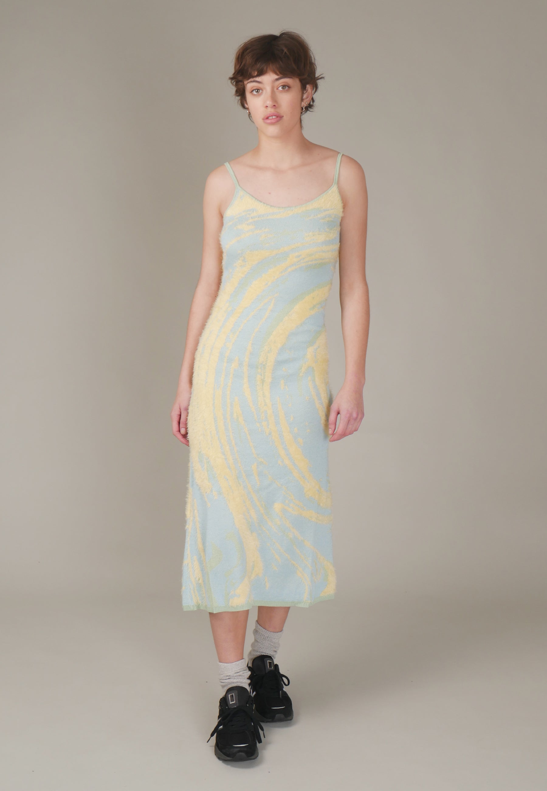 Cypress Hockney Dress - cucumber