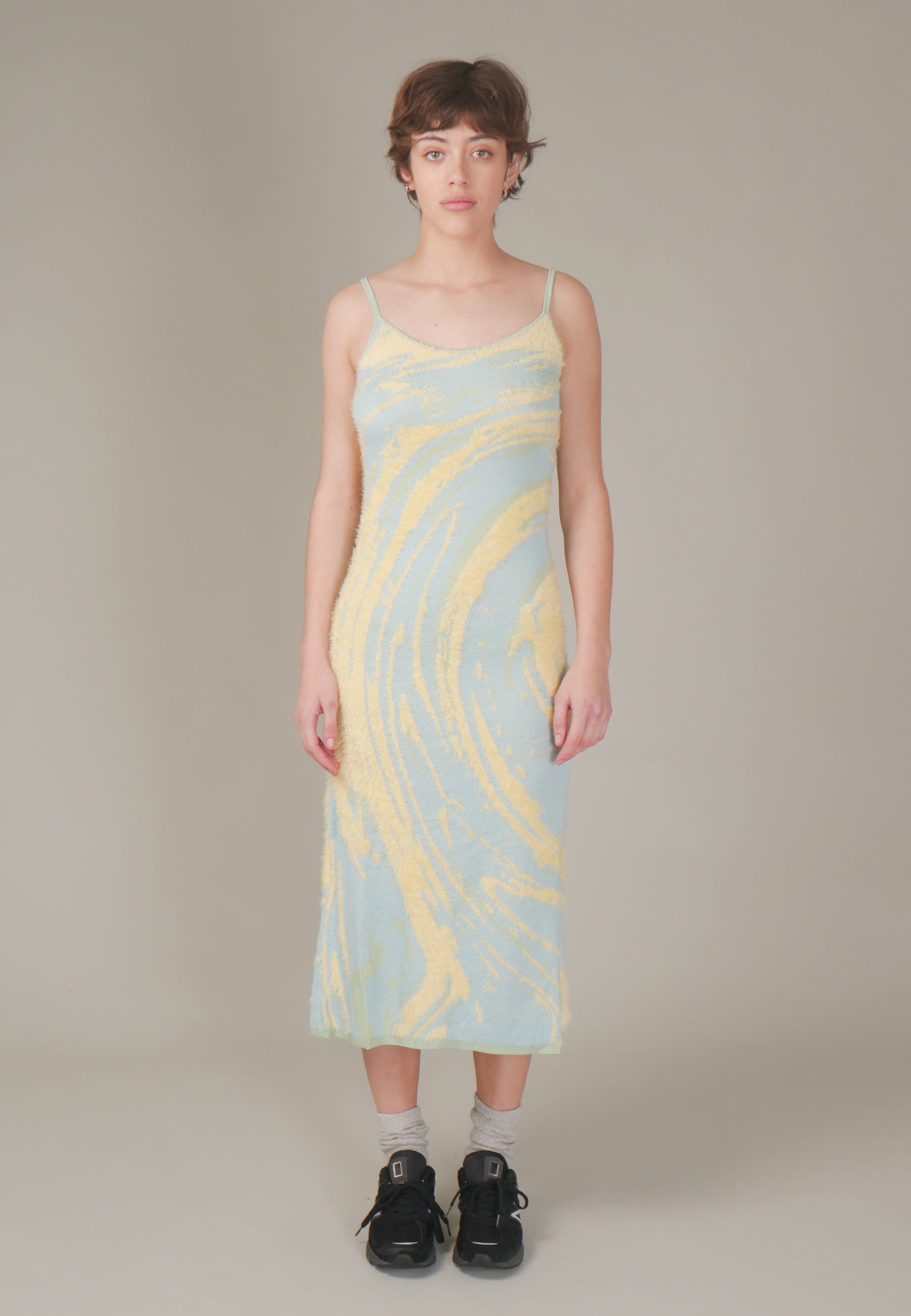 Cypress Hockney Dress - cucumber