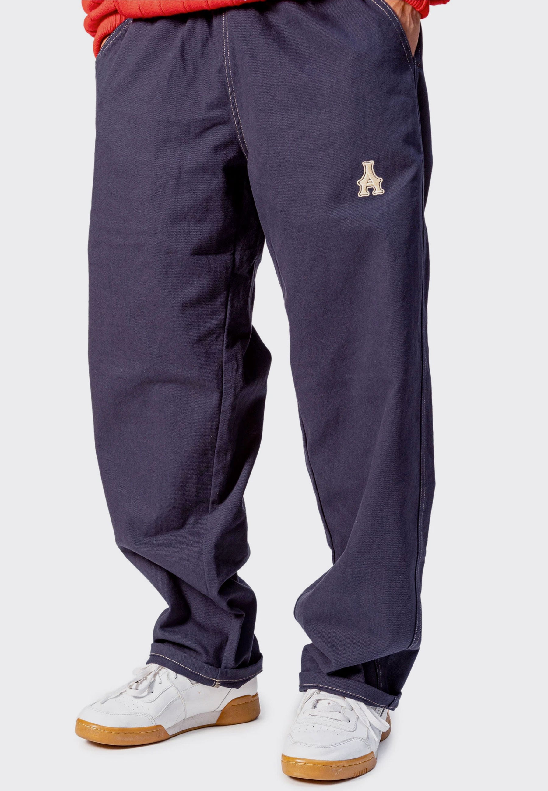 Elasticated Drill Skate Pant - navy