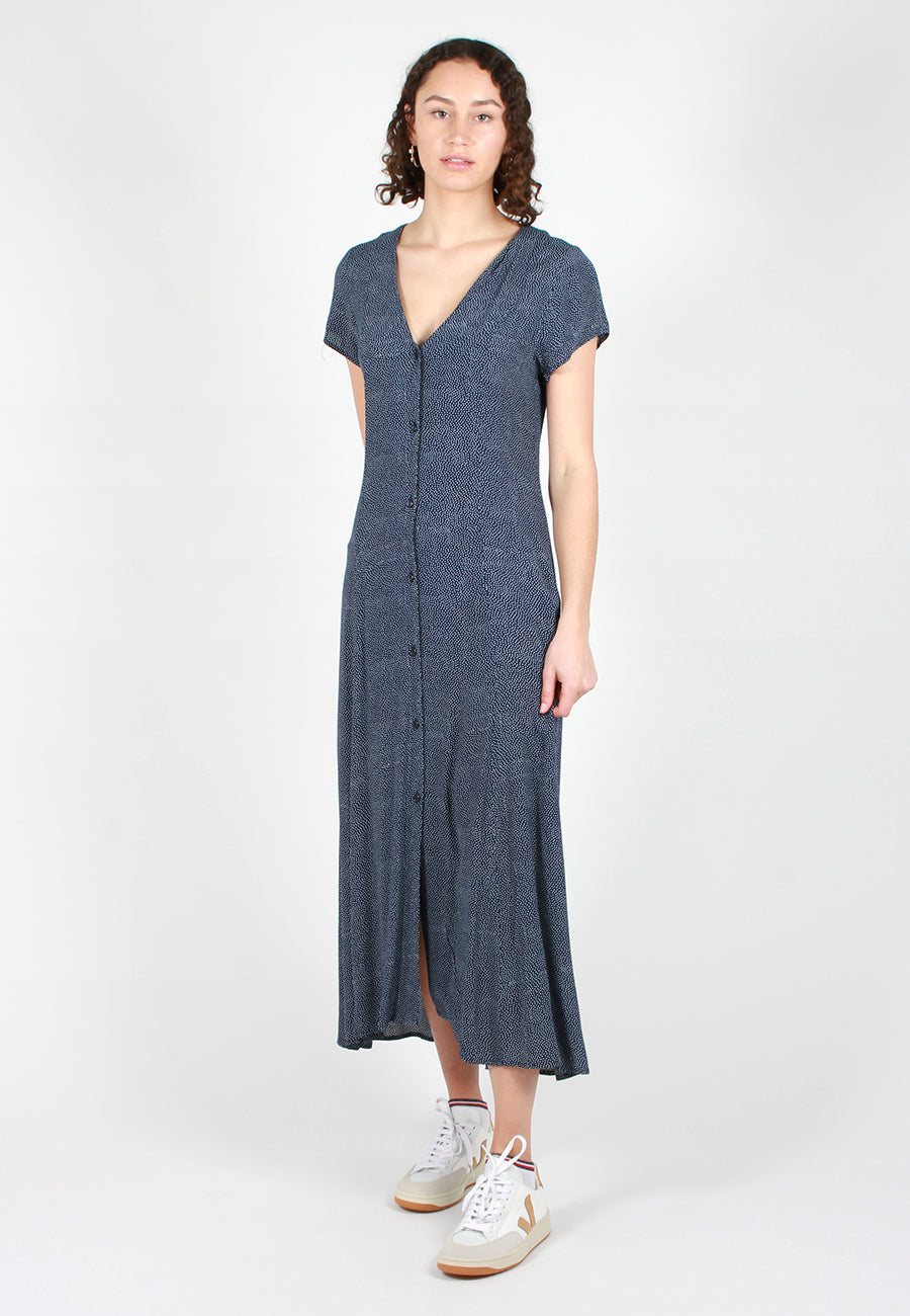 Milla Maxi Dress - navy/white spot