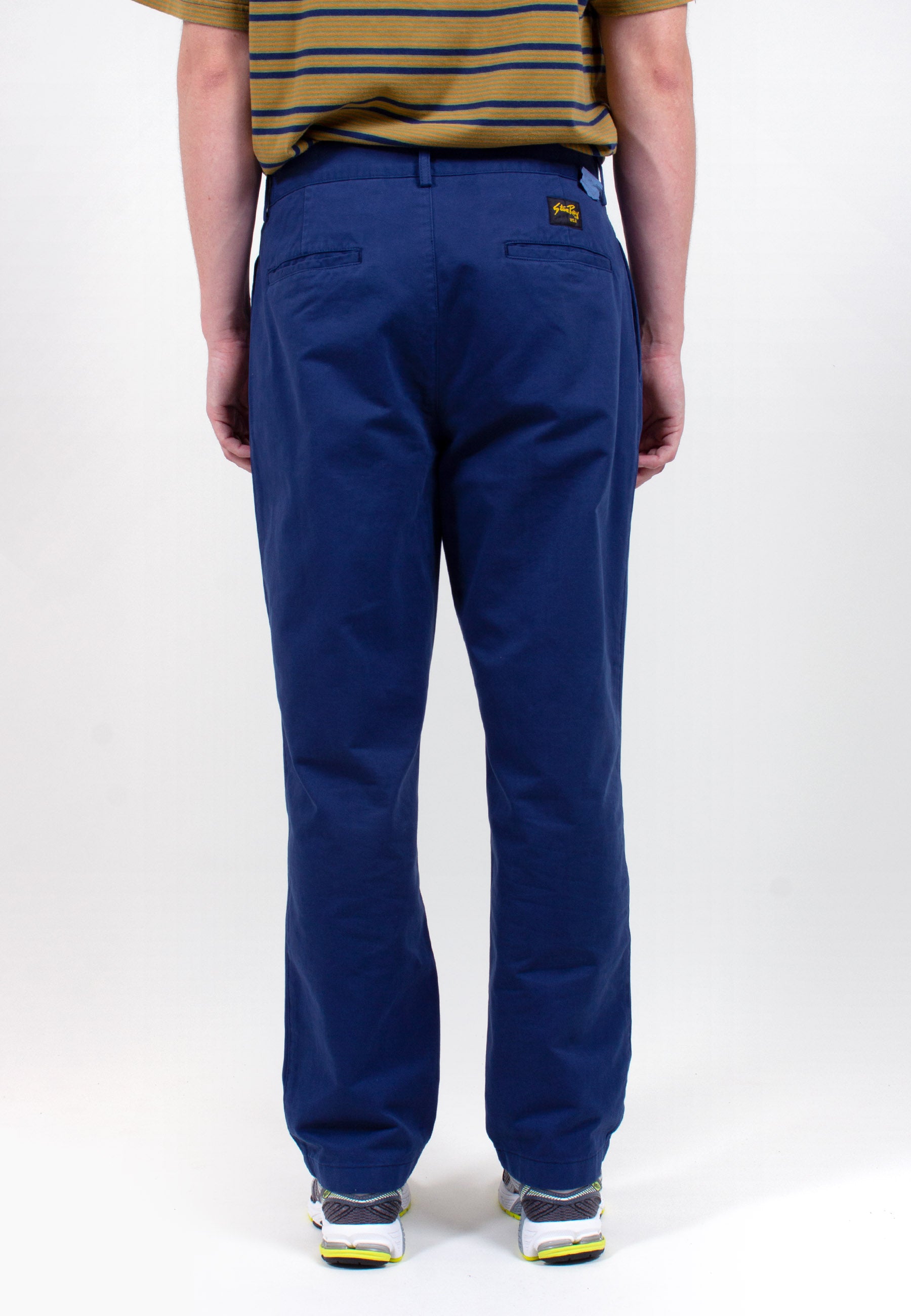 Double Pleat Chino - navy taffeta