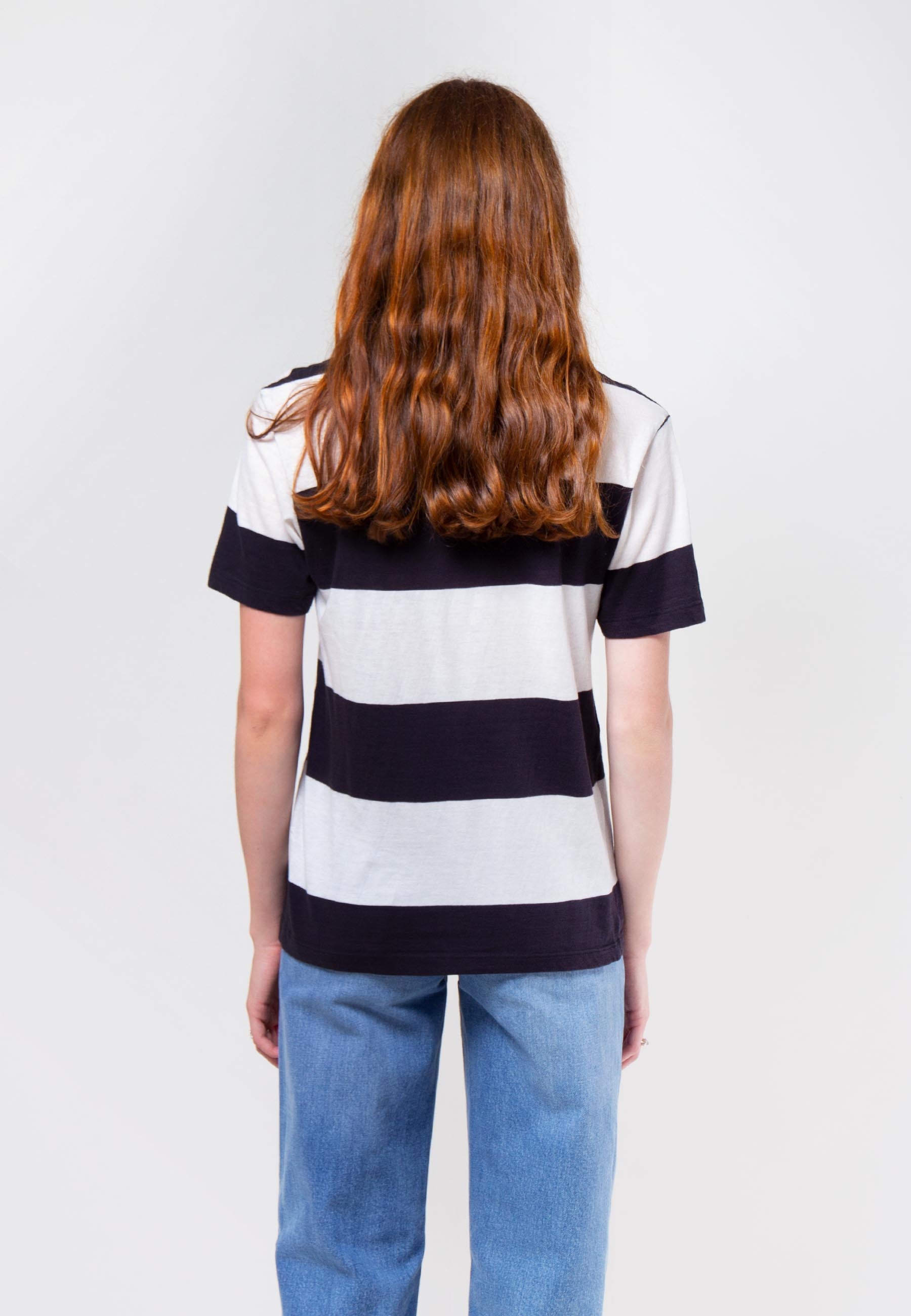 Tomboy Big Stripe T-Shirt - faded black