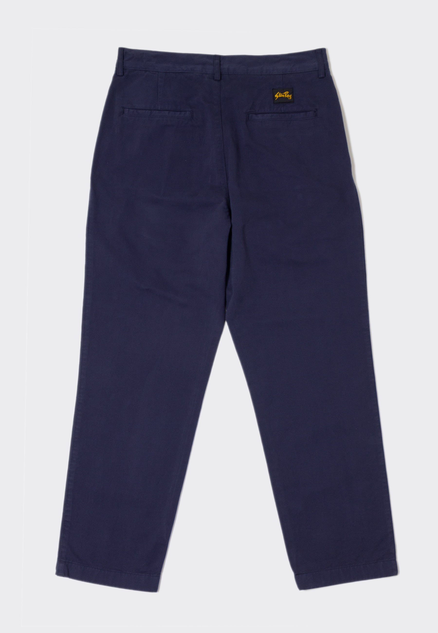 Twill Double Pleat Chino - navy twill