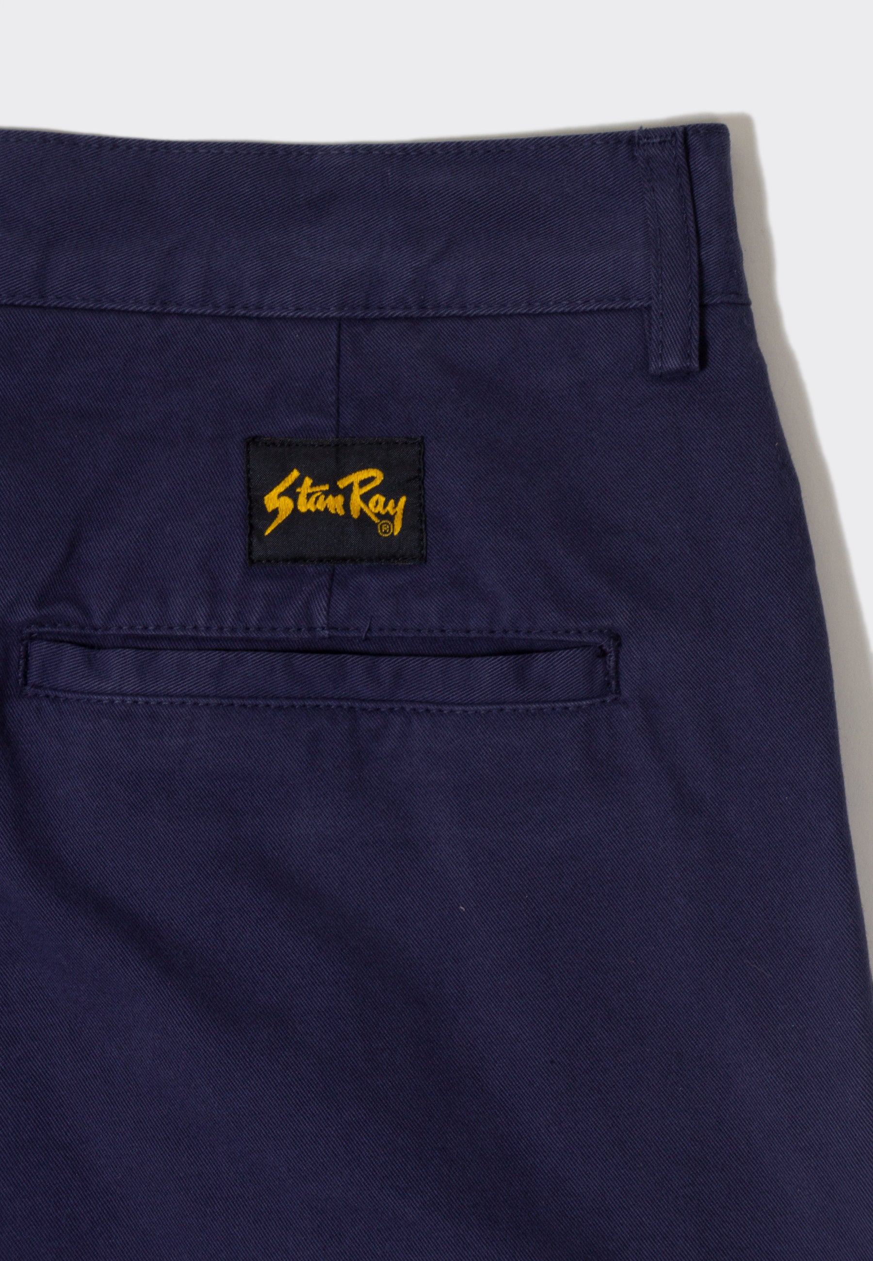 Twill Double Pleat Chino - navy twill