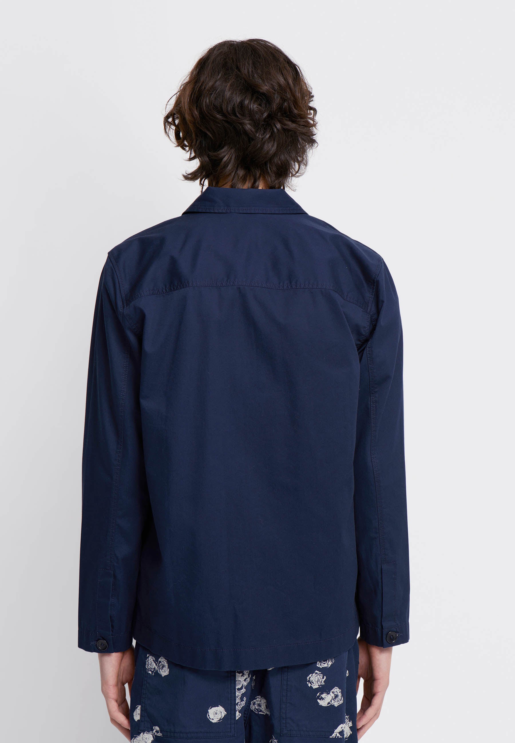 Fabian Twill Overshirt - navy