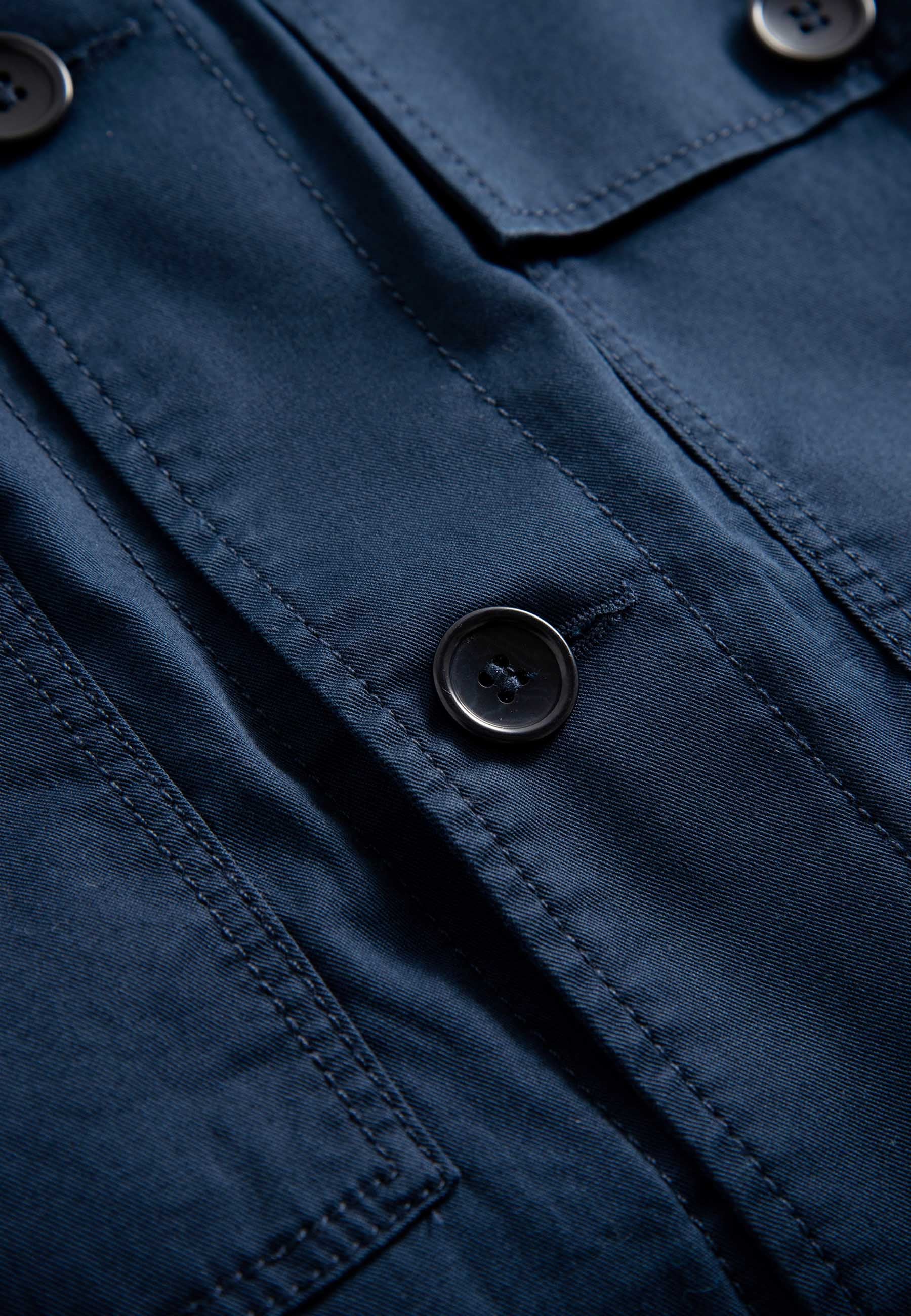 Fabian Twill Overshirt - navy