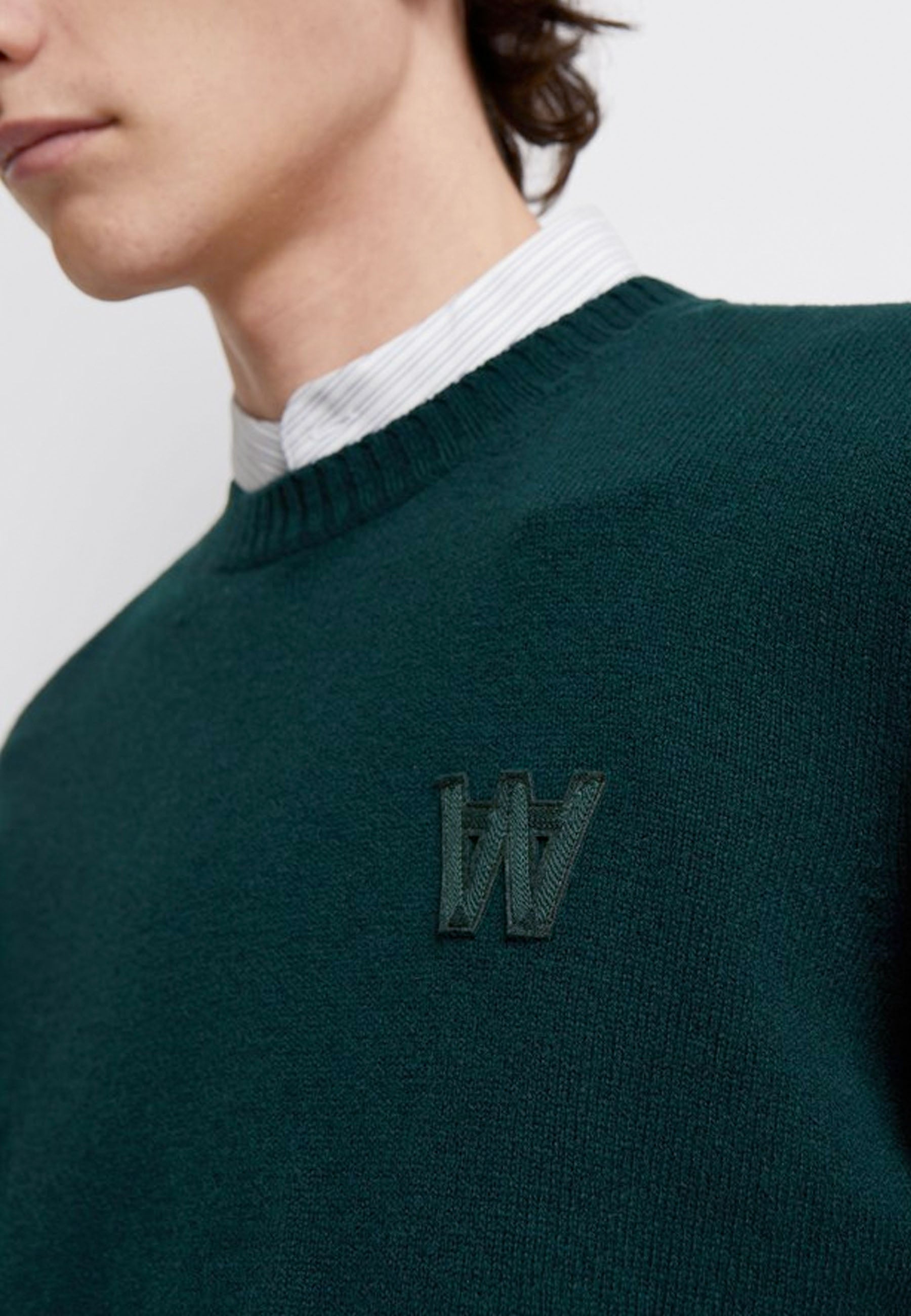 Kevin Lambswool Jumper - dark green