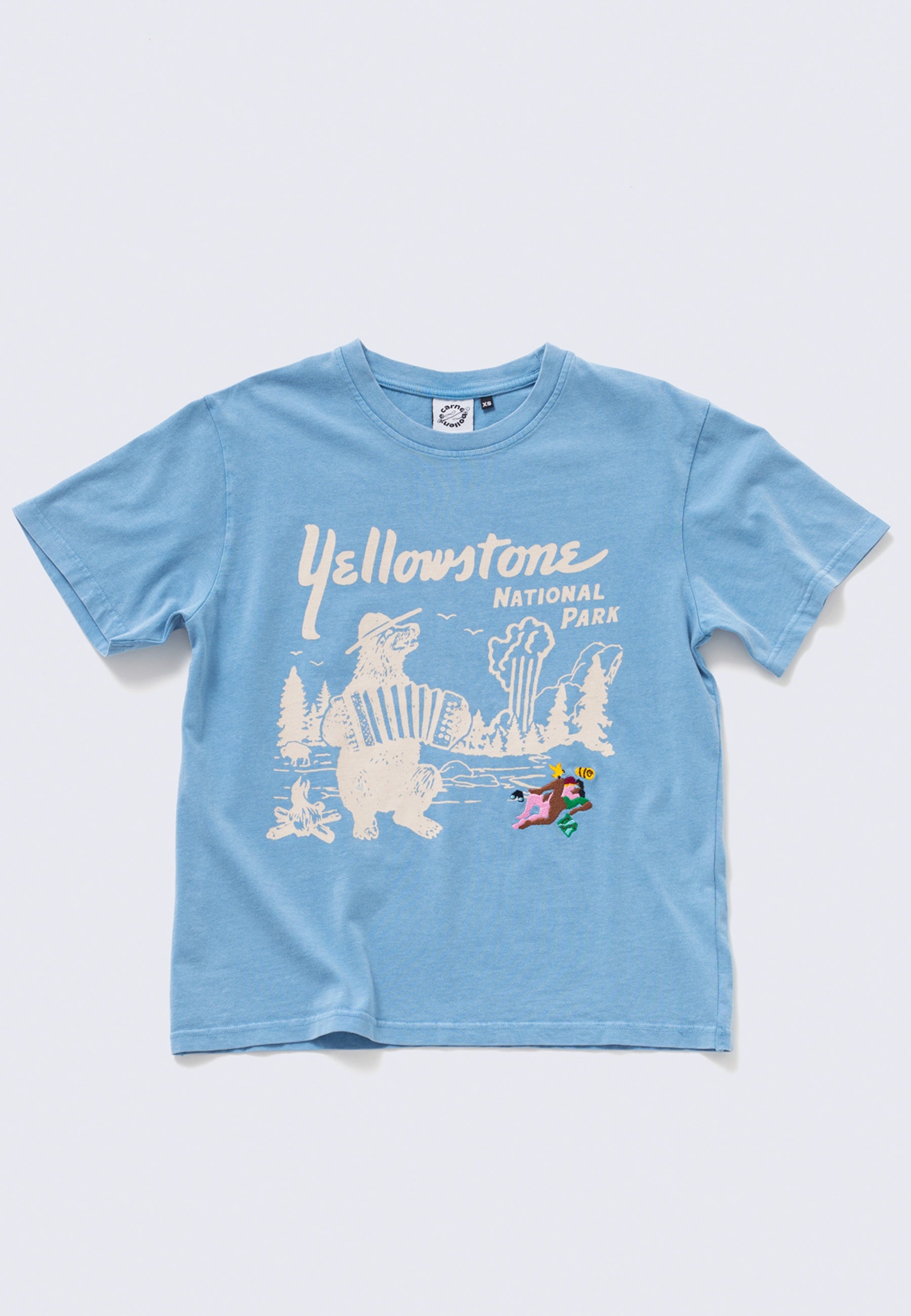 Yellowstone Bone T-Shirt - Washed Blue